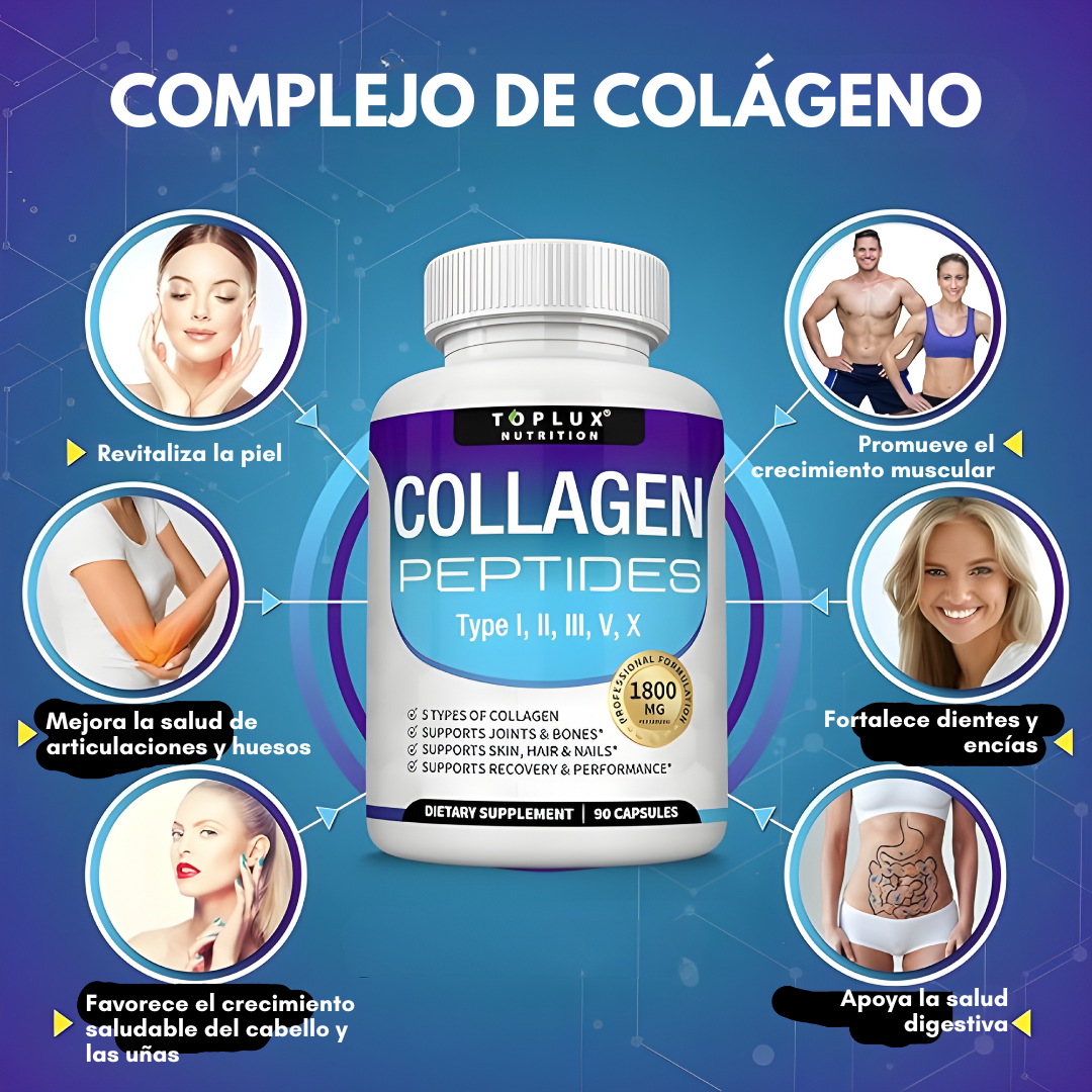 COLLAGEN PEPTIDES X90 CAPS – Nutrición celular para piel firme, articulaciones fuertes y belleza desde adentro