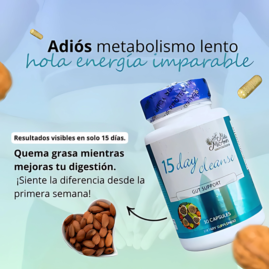 15 DAY CLEANSE – Limpieza digestiva y desintoxicación natural en cápsulas