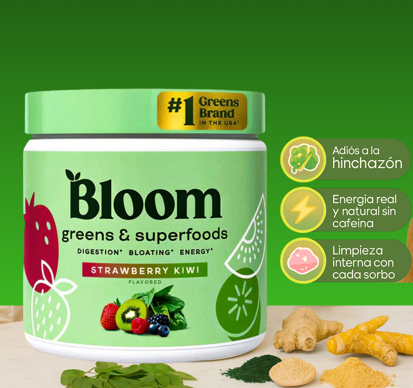 BLOOM: Nutrición natural para digestión ligera, vientre plano y energía duradera